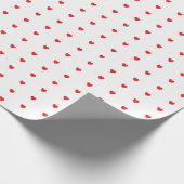 Gift van Dainty Red Heart Pattern Valentijns Cadeaupapier (Hoek)