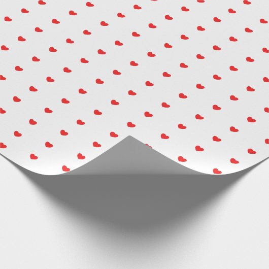 Gift van Dainty Red Heart Pattern Valentijns Cadeaupapier (Hoek)