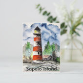 Gift van de kunst van Georgië van de Vuurtoren van Briefkaart (Staand voorkant)