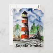 Gift van de kunst van Georgië van de Vuurtoren van Briefkaart (Voorkant / Achterkant)