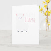 Gift van de Lama van mamma's de Leuke Beste voor Kaart (Gele Bloem)