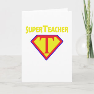 Gift van de Leraar van Superhero van Superteacher Feestdagen Kaart