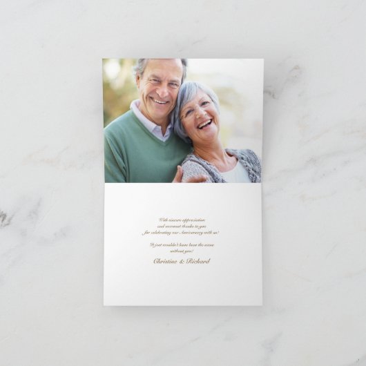 Gift van de liefde - Foto Bedankt Card (Binnen)