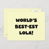 Gift van de T-shirts van Lola van het Briefkaart (Voorkant / Achterkant)