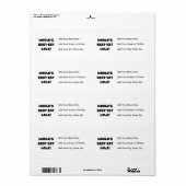 Gift van de T-shirts van Lola van het Etiket (Full Sheet)