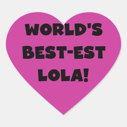 Gift van de T-shirts van Lola van het Hart Sticker (Voorkant)
