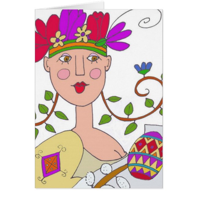 Gift van een lente-maiden-Oekraïense volkskunst (Voorkant)