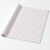 Gift van Girly Pink Heart Pattern Valentijnse Cadeaupapier (Uitgerold)