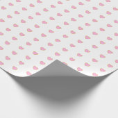 Gift van Girly Pink Heart Pattern Valentijnse Cadeaupapier (Hoek)