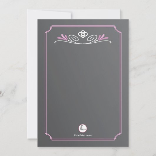 Gift van Heaven Pink Uitnodiging (Achterkant)