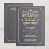 Gift van Heaven Pink Uitnodiging (Voorkant / Achterkant)