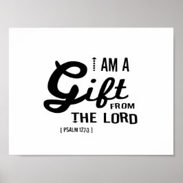 Gift van Lord, Black Font Poster