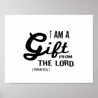 Gift van Lord, Black Font Poster