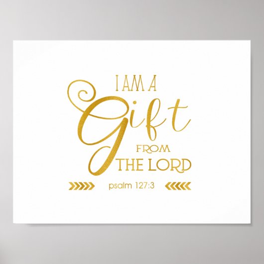 Gift van Lord, Gold Font Poster (Voorkant)