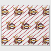 Gift van Santa voor kinderen Rudolph Cartoon Cadeaupapier (Vlak)