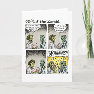 Gift van Zombi Feestdagen Kaart
