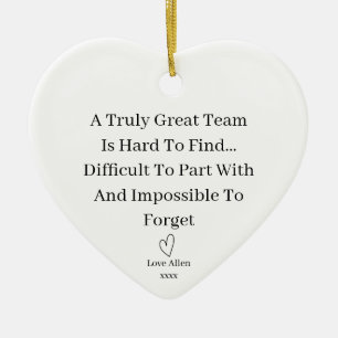 Gift verlaten, collega Gift, collega verlaten Keramisch Ornament