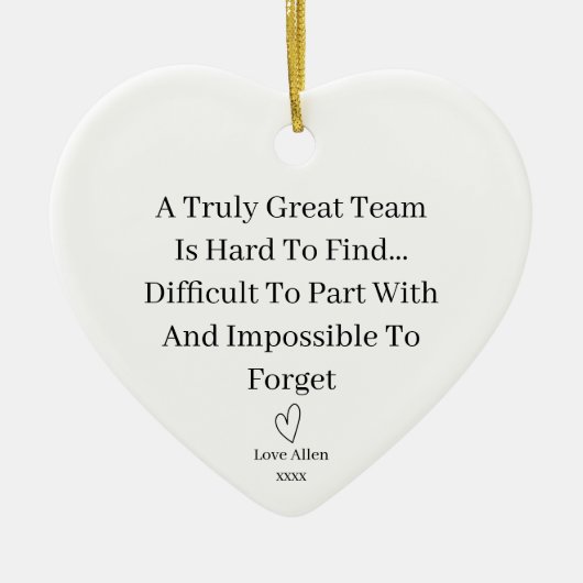 Gift verlaten, collega Gift, collega verlaten Keramisch Ornament (Voorkant)