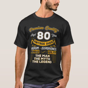 Gift voor 80 jaar oude 80e Vintage Het Man Myth Le T-shirt