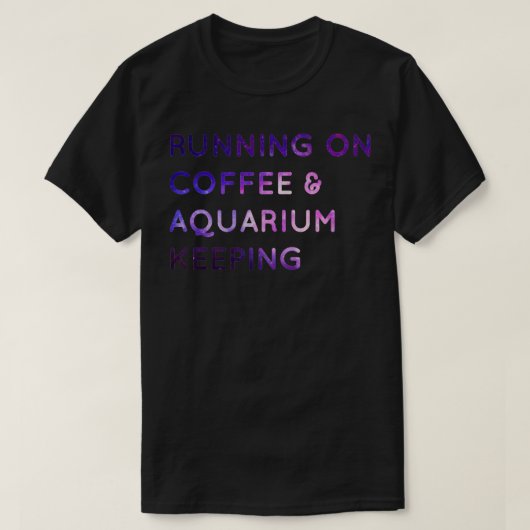 Gift voor co op koffie en aquarium t-shirt (Design voorkant)