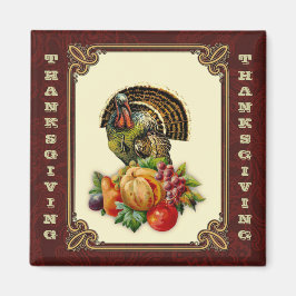  Gift voor de Thanksgiving van Turkije en pompoen Magneet