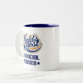 Gift voor financiële planner tweekleurige koffiemok (Voorkant links)