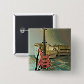 Gift voor gitaristen vierkante button 5,1 cm (Voorkant /achterkant)