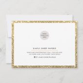 GIFT VOUCHER elegant chic business gold glitter Kaart (Achterkant)