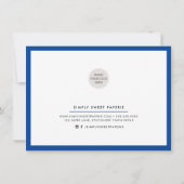 GIFT VOUCHER elegant chic business royal blue Kaart (Achterkant)