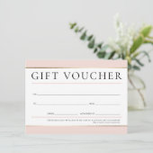 GIFT VOUCHER moderne, elegante zakenlusteloos Kaart (Staand voorkant)