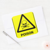 Gift Waarschuwingsbord Vierkante Sticker (Envelop)
