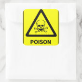 Gift Waarschuwingsbord Vierkante Sticker (Tas)