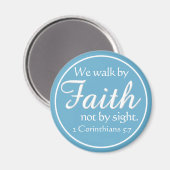 Gift! We Walk by Faith Magnet (Voorkant / Achterkant)