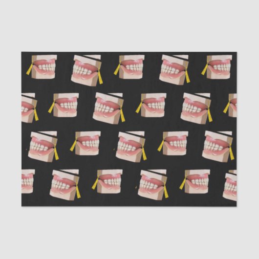 Gift-weefselpapier van de Dentist GraduPartij Tissuepapier (Voorkant)