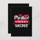 Gift Welder Valentijnsdag Funny for Men Women Bedankkaart (Voorkant / Achterkant)