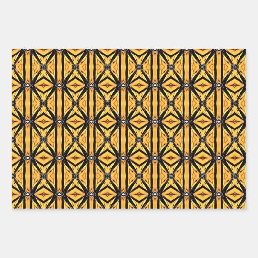 Gift Wrap Abstracte Monarch Wings Inpakpapier Vel (Voorkant 2)