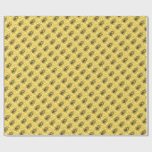 Gift Wrap - Bee on Honeycomb Cadeaupapier (Vlak)