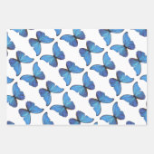 Gift Wrap Blue Morpho Butterflies Inpakpapier Vel (Voorkant 2)