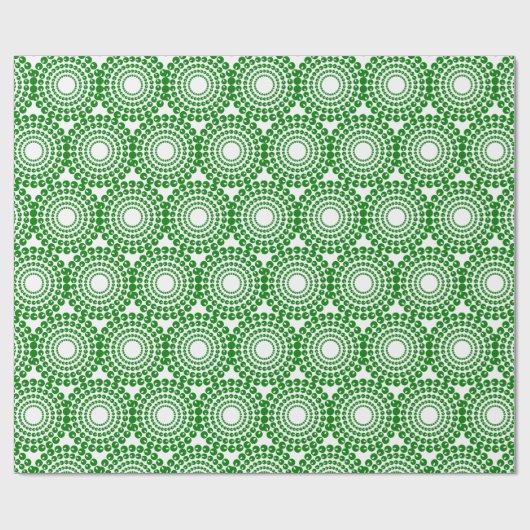 Gift Wrap - Circles van Groene Randen Cadeaupapier (Vlak)