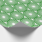 Gift Wrap - Circles van Groene Randen Cadeaupapier (Hoek)