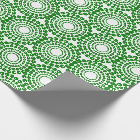 Gift Wrap - Circles van Groene Randen Cadeaupapier (Hoek)