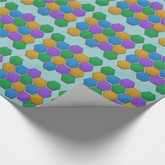 Gift Wrap - Colorful Hexagons Cadeaupapier (Hoek)