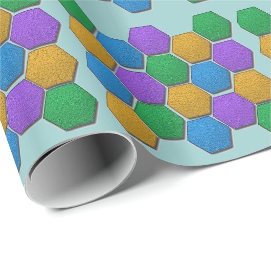 Gift Wrap - Colorful Hexagons Cadeaupapier (Rol Hoek)