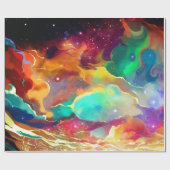 Gift Wrap Colorful vloeibaar buitenruimtescheiding Cadeaupapier (Vlak)