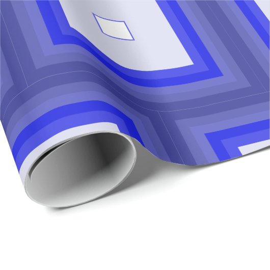 Gift wrap - Concentric Squares in Blue Tones Cadeaupapier (Rol Hoek)