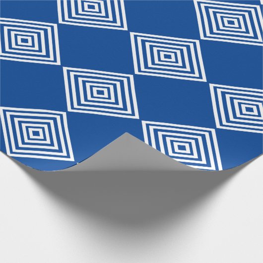 Gift Wrap - Concentric White Diamond Shapes Cadeaupapier (Hoek)