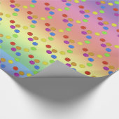 Gift Wrap - de gekleurde Stippen op de Achtergrond Cadeaupapier (Hoek)