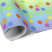Gift Wrap - de gekleurde Stippen op de Achtergrond Cadeaupapier (Rol Hoek)