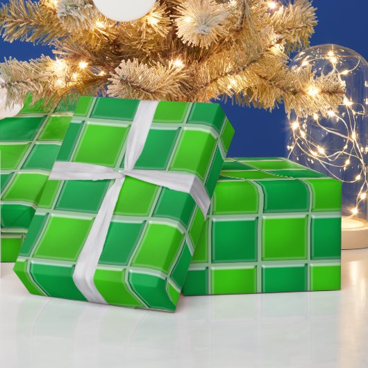 Gift Wrap - de Tegels van glas in Groen Cadeaupapier (Feestdagen)