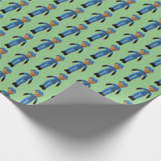 Gift Wrap - Doll in Baseball Uniform Cadeaupapier (Hoek)